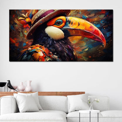 Tucan Tourist Canvas Wall Art