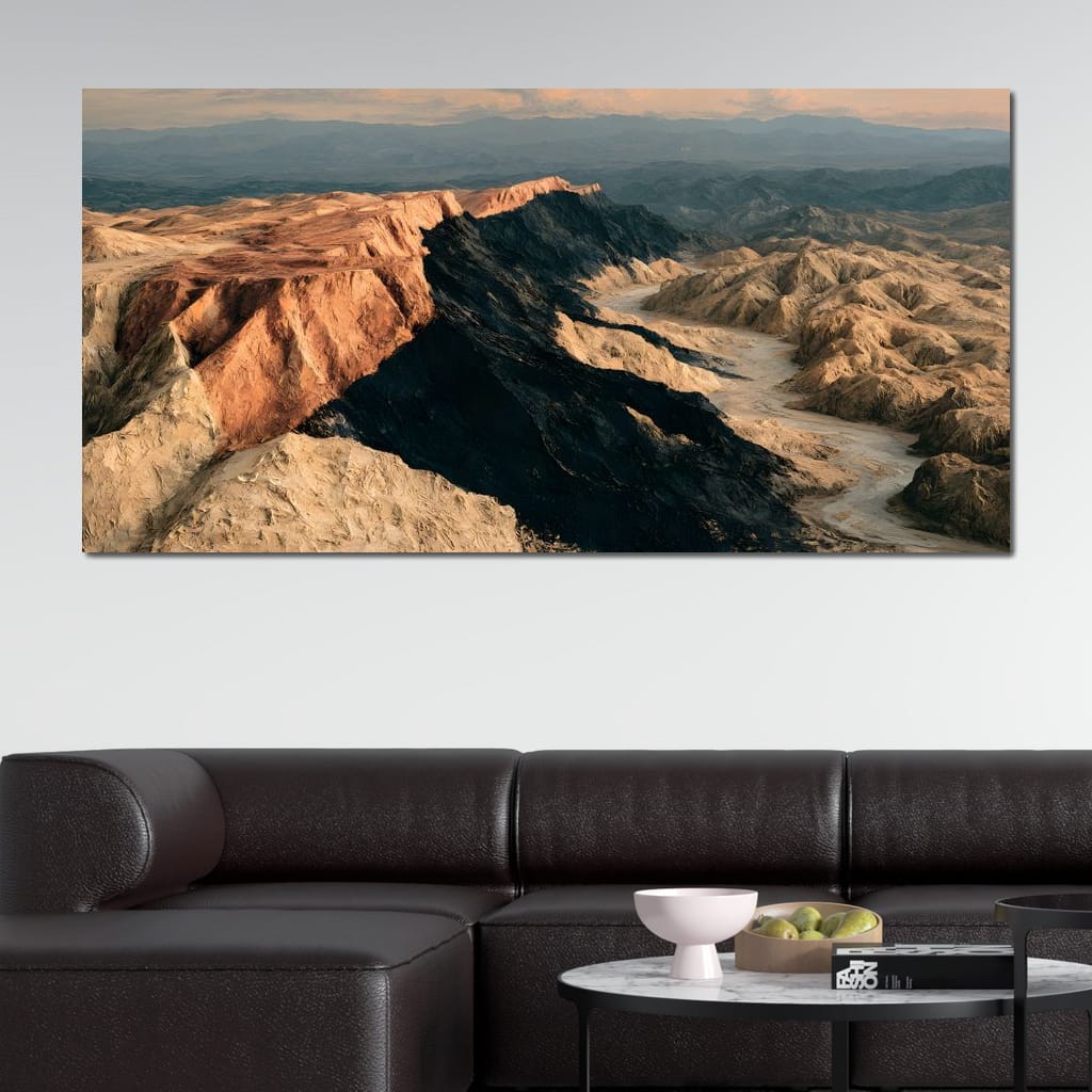 Forgotten Ridges Of Time Canvas Wall Art