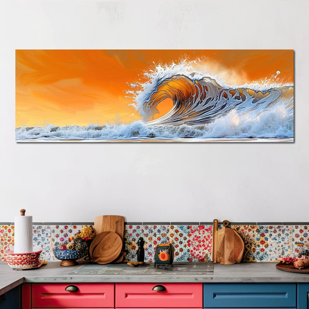 Amber Tide Canvas Wall Art