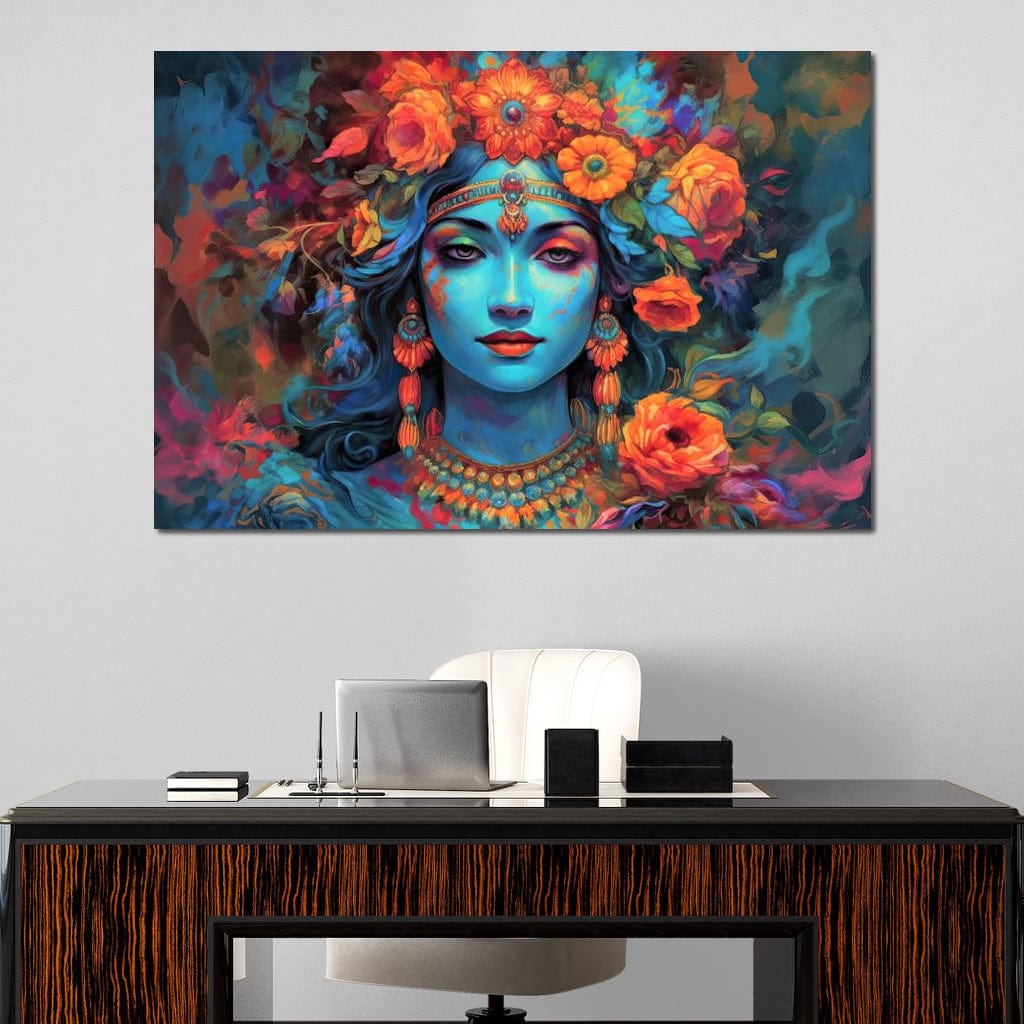 Lakshmi Floral Mural Canvas Wall Art