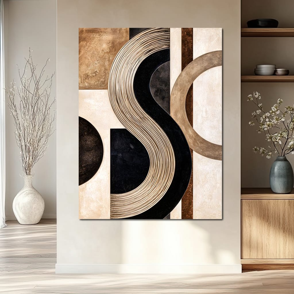 Linear Motion Over Structured Planes Canvas Wall Art