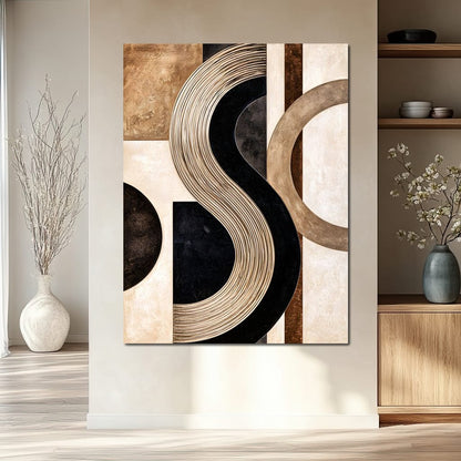 Linear Motion Over Structured Planes Canvas Wall Art