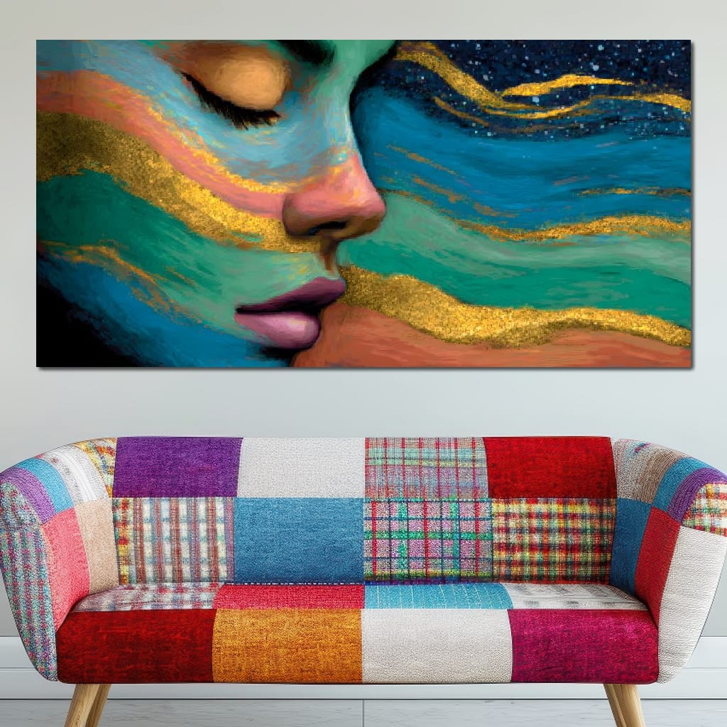 Celestial Dream Portrait Glow Canvas Wall Art