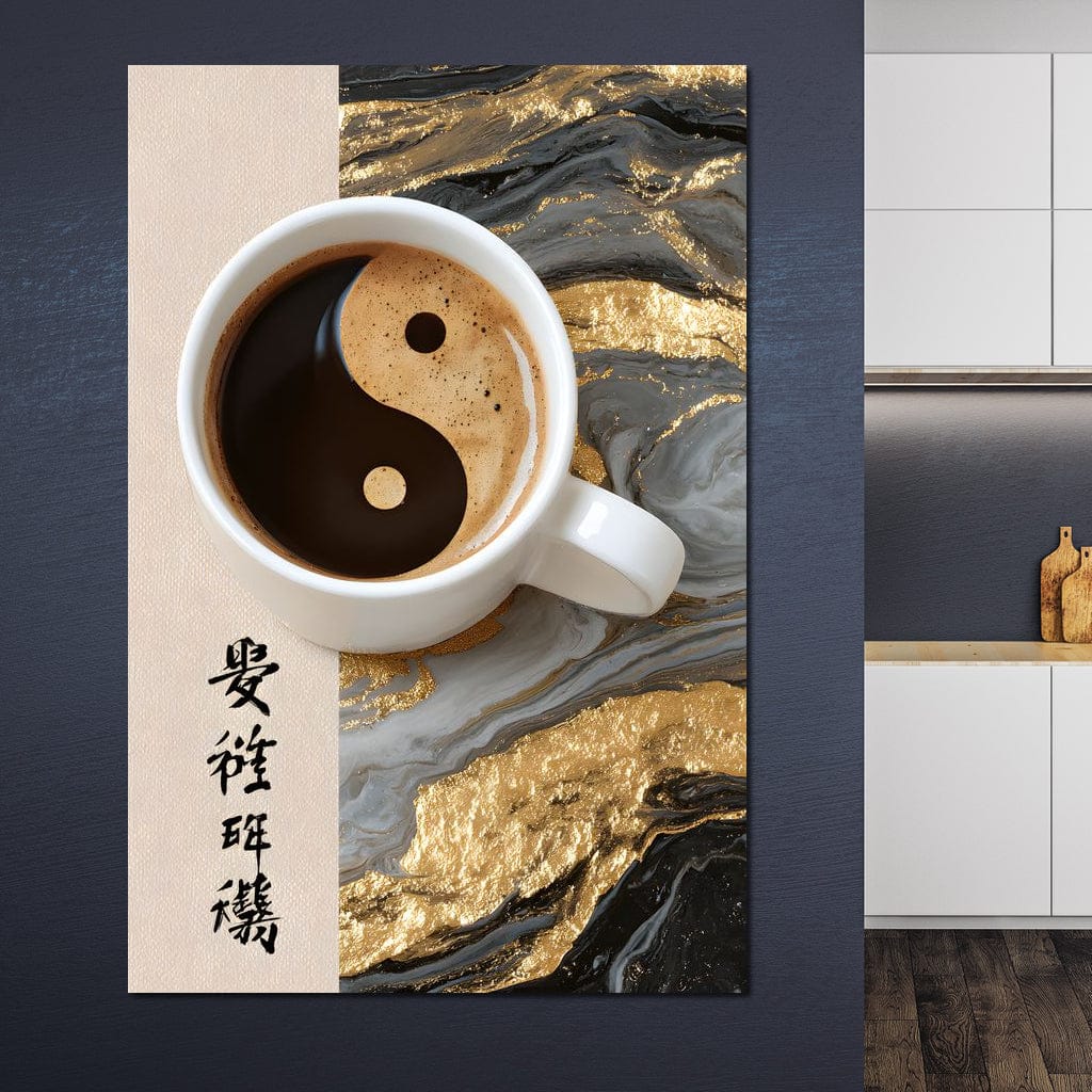 Zen Coffee Graceful Fortune Canvas Wall Art