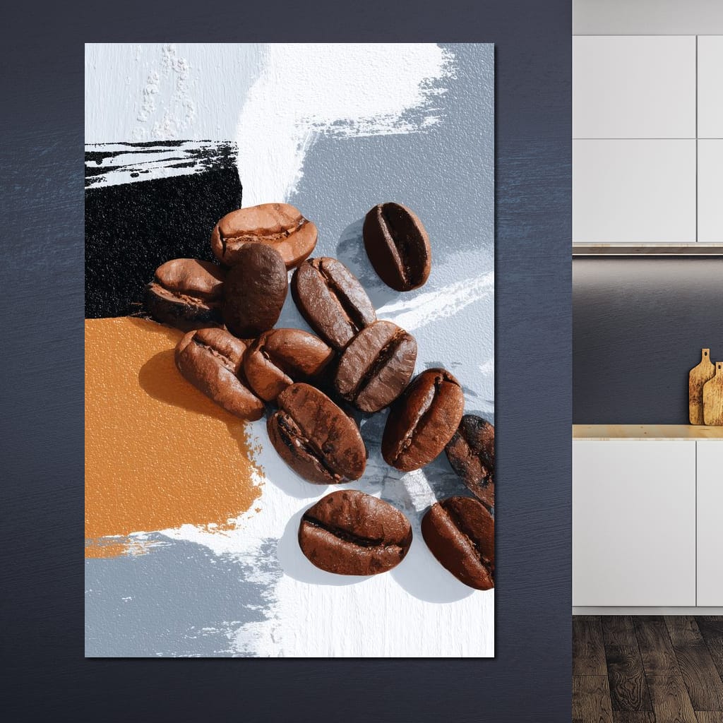 Coffee Beans Modern Vibe Canvas Wall Art