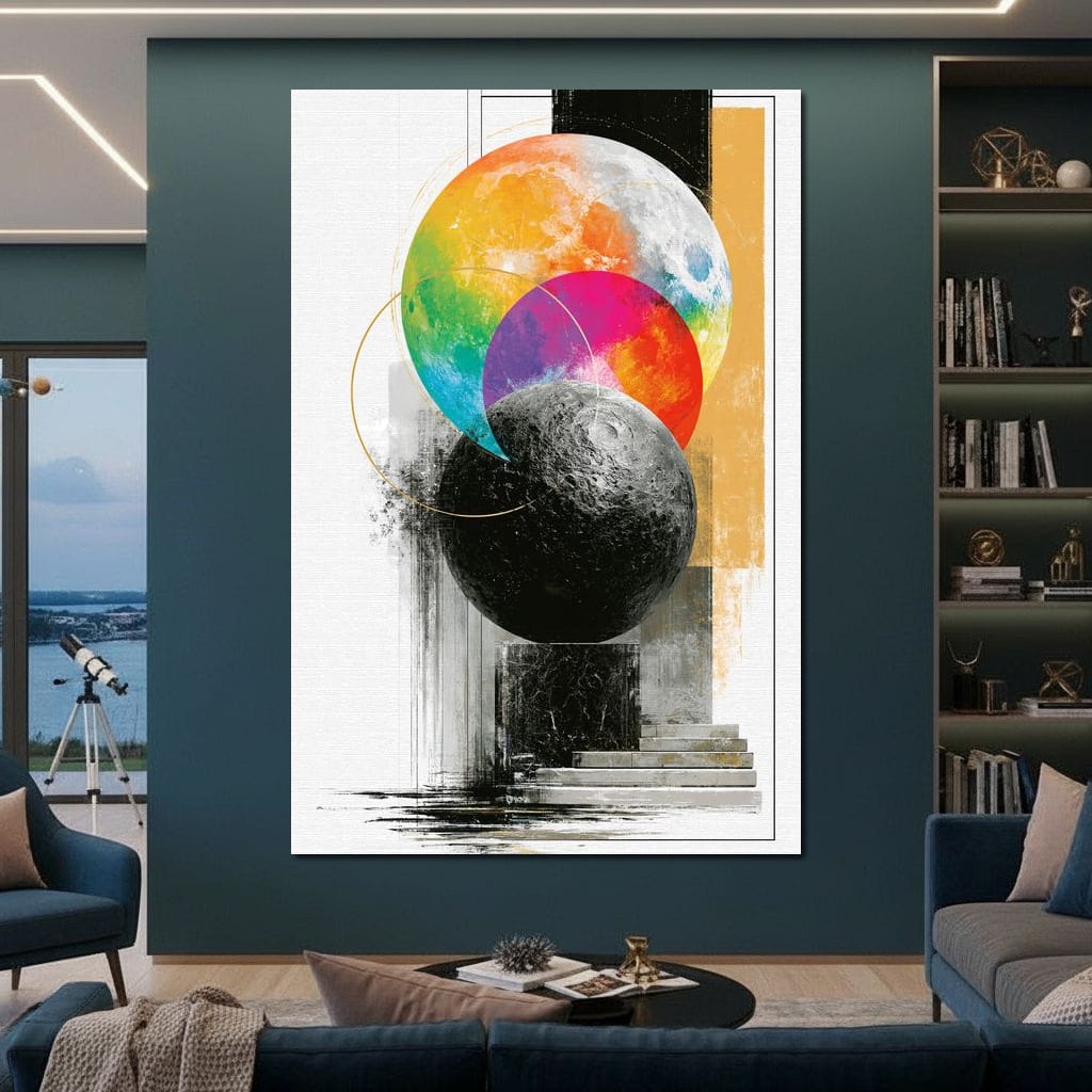 Celestial Geometry Beyond The Horizon Canvas Wall Art