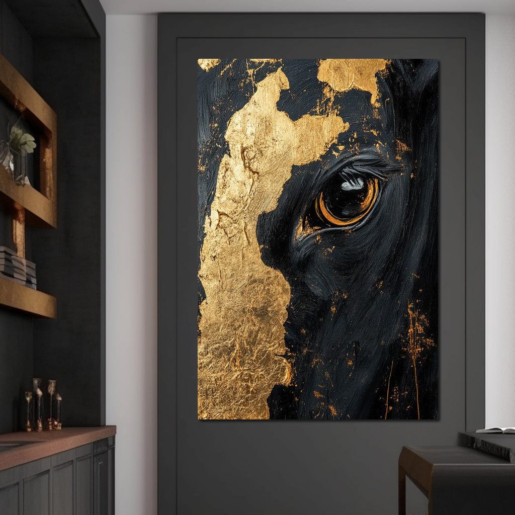 Gilded Bovine Canvas Wall Art