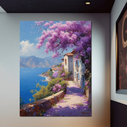 Coastal Bloom Promenade Canvas Wall Art