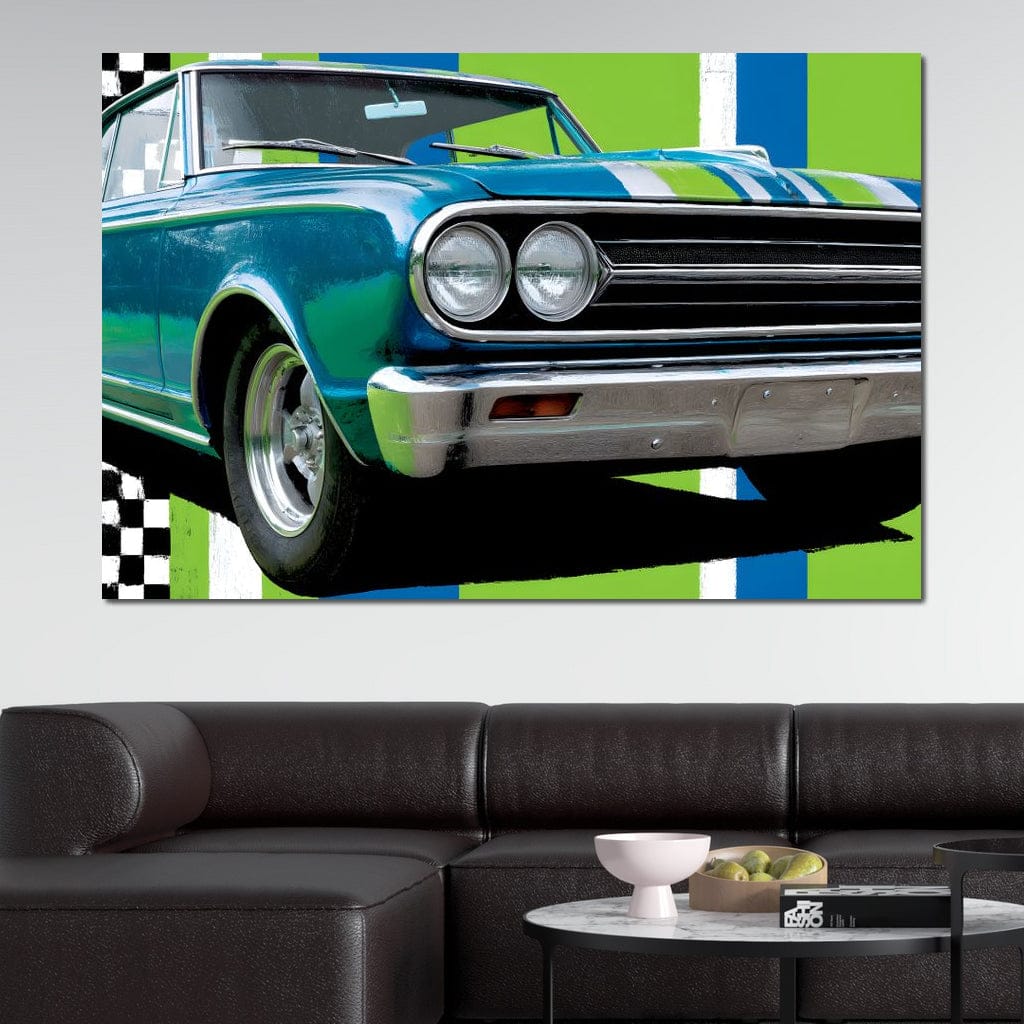 Vintage Racer Power Pop Vibe Canvas Wall Art