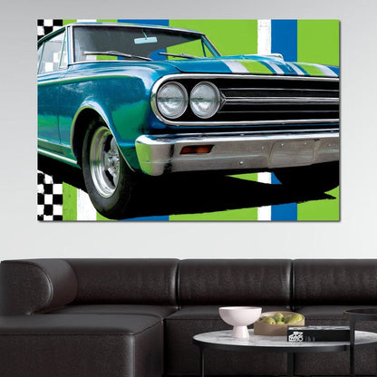 Vintage Racer Power Pop Vibe Canvas Wall Art