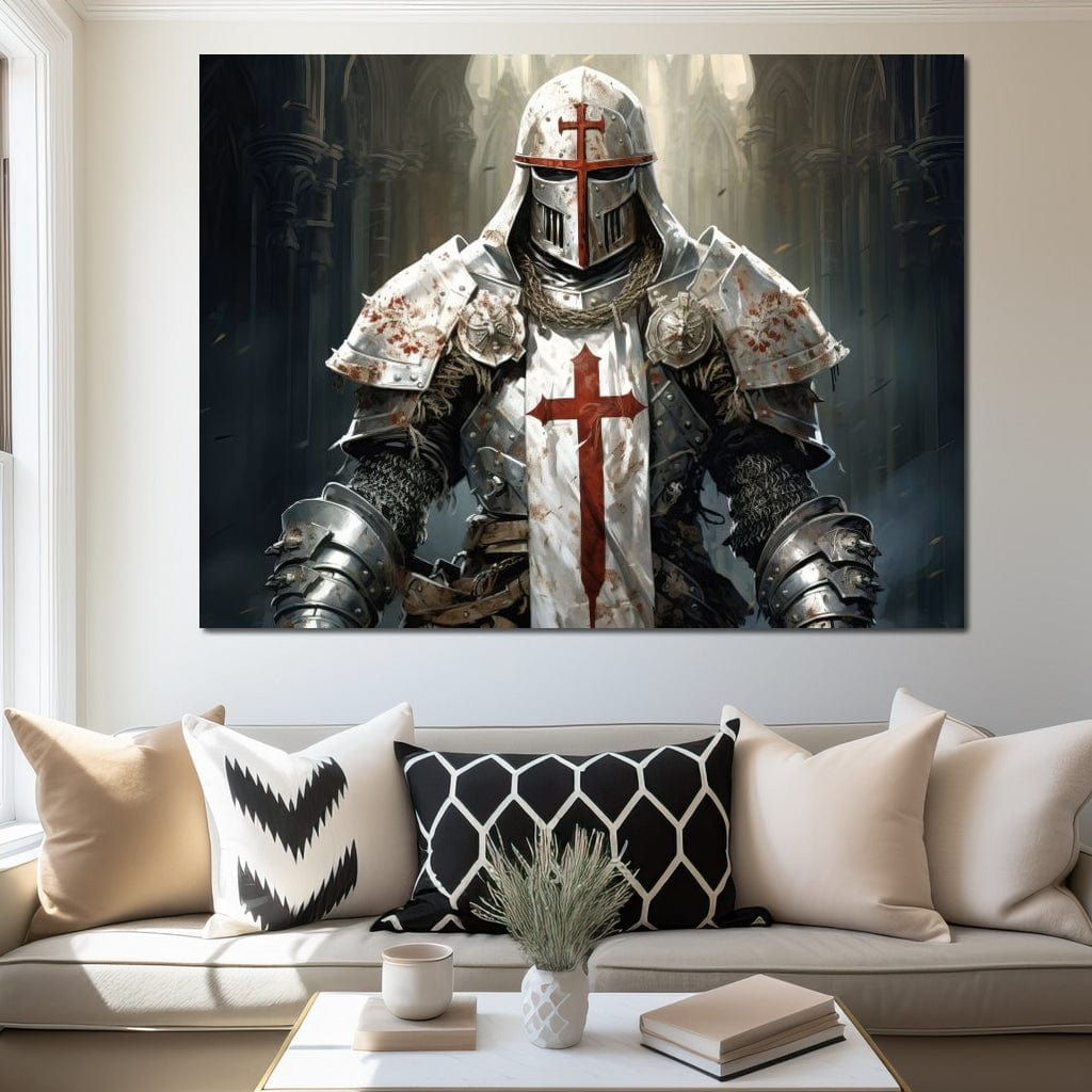 Knight of Sacred Hammer Canvas Wall Art