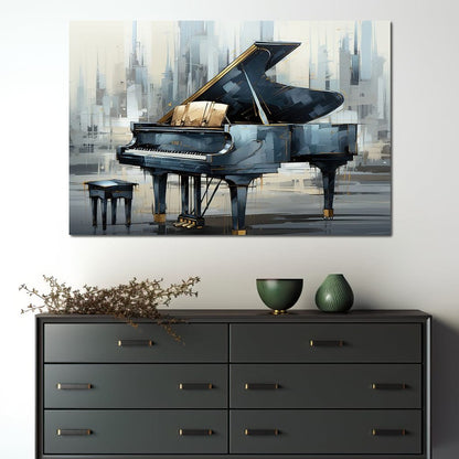 The Grand Piano Canvas Wall Art