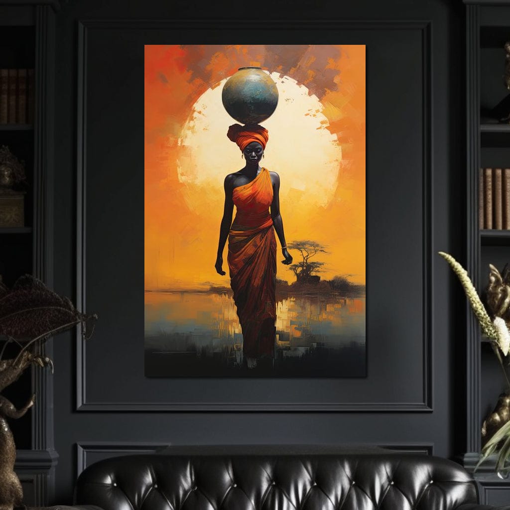 Amber Balance Horizon Canvas Wall Art