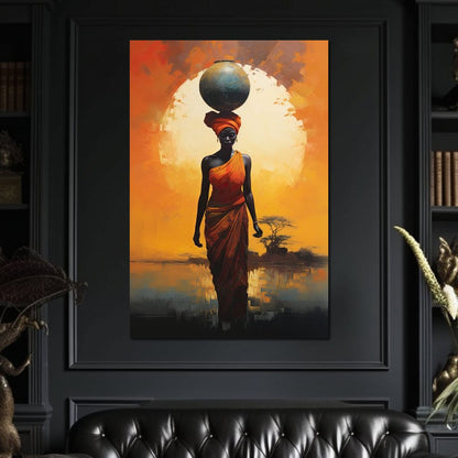 Amber Balance Horizon Canvas Wall Art