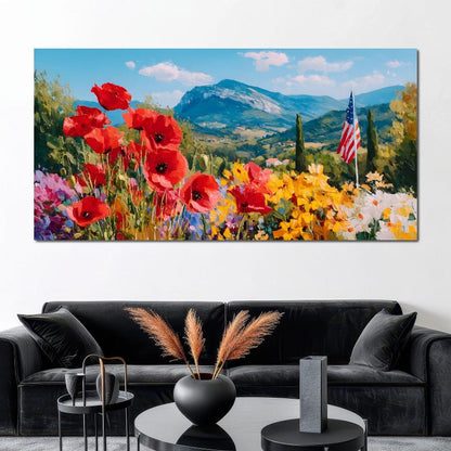 Majestic Valley Blooms Vista Canvas Wall Art