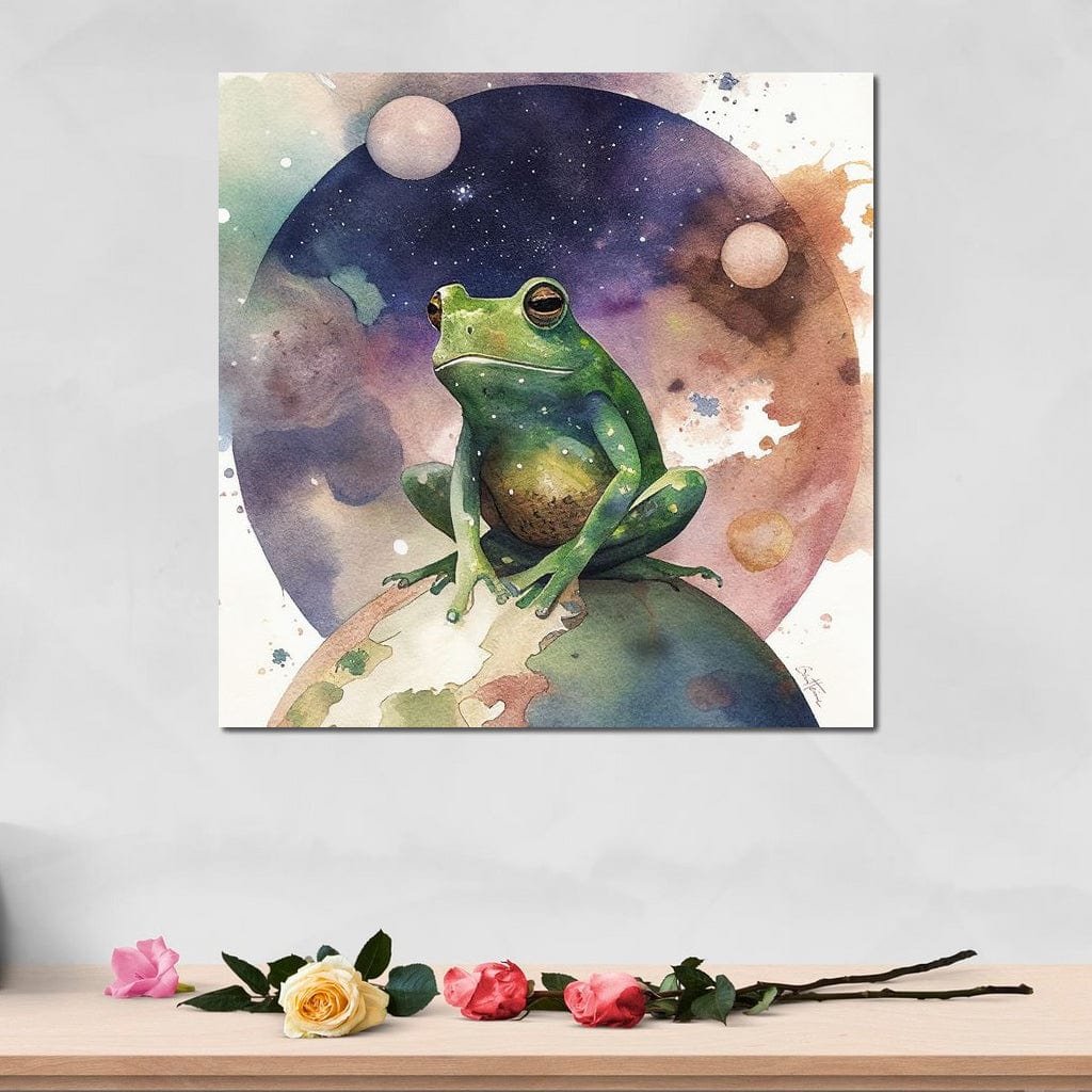 Frog - Astro Cruise Canvas Wall Art