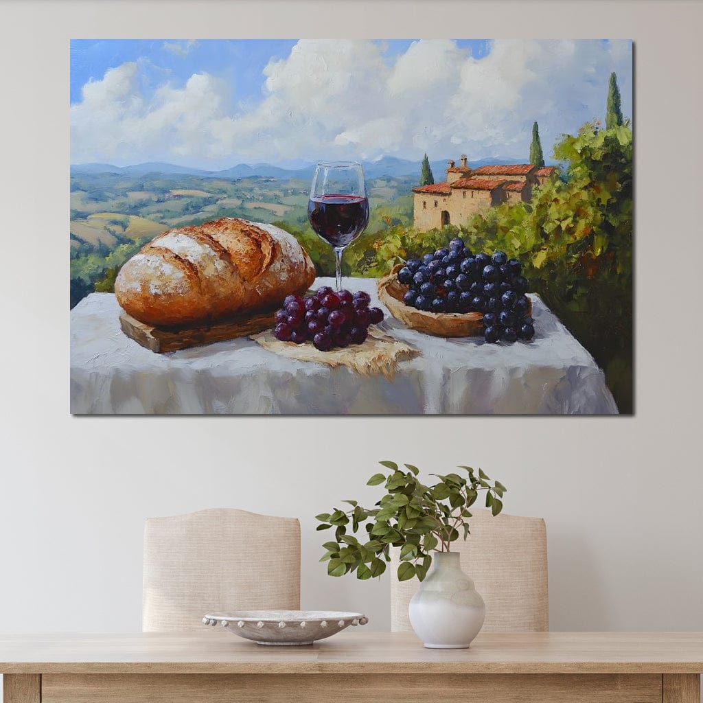 Tuscan Vineyard Bounty Canvas Wall Art