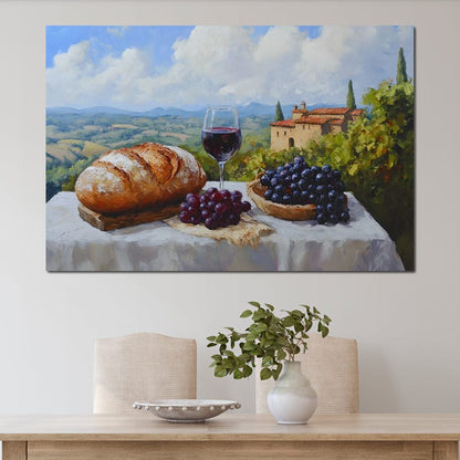Tuscan Vineyard Bounty Canvas Wall Art