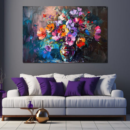 Bouquet of Vibrant Dreams Canvas Wall Art