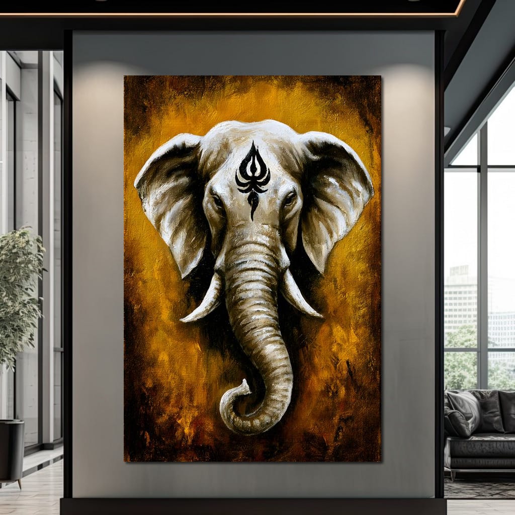 Sacred Wisdom Of The Tusker Canvas Wall Art