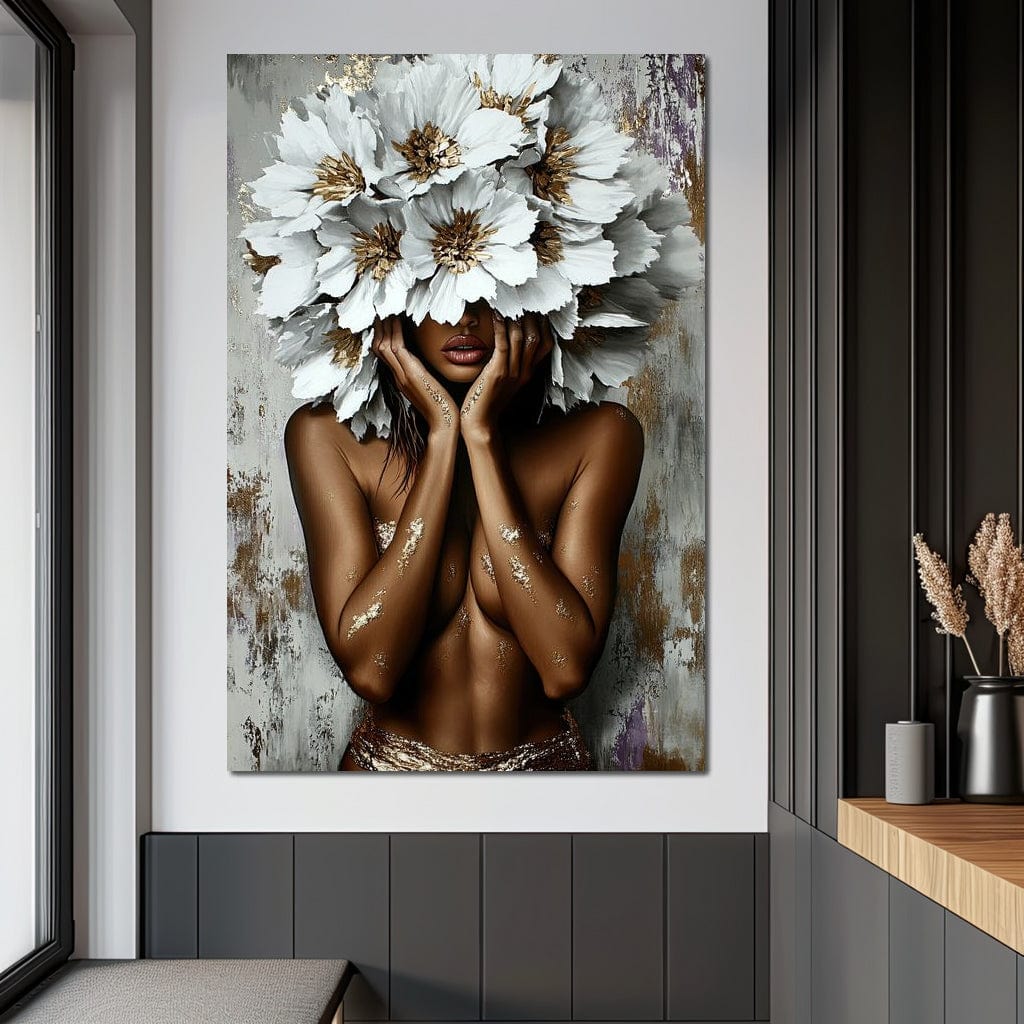 Floral Embrace of Divinity Canvas Wall Art