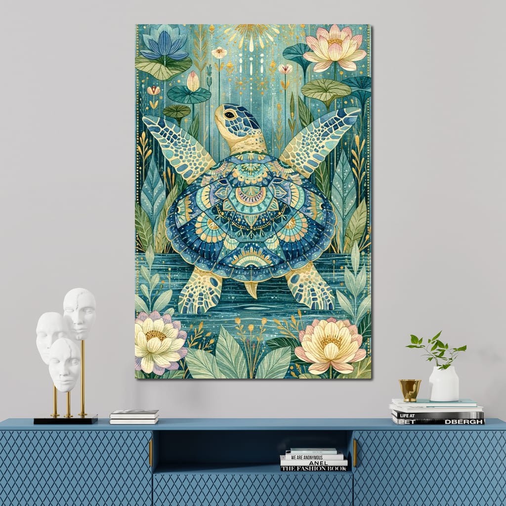 Sacred Traveler Of The Golden Waters Canvas Wall Art