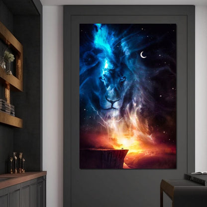 Spirit Animal Totem Lion Canvas Wall Art