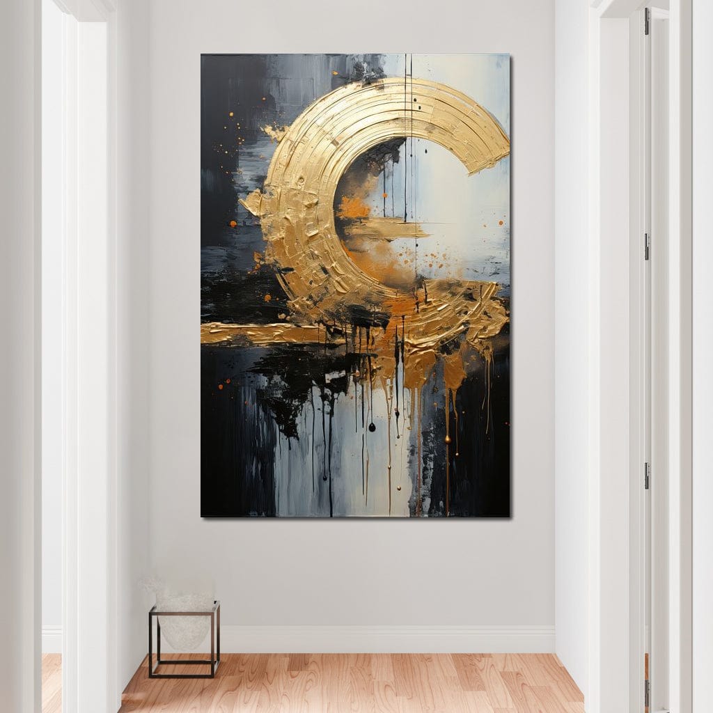 Golden Auroral Echoes Canvas Wall Art