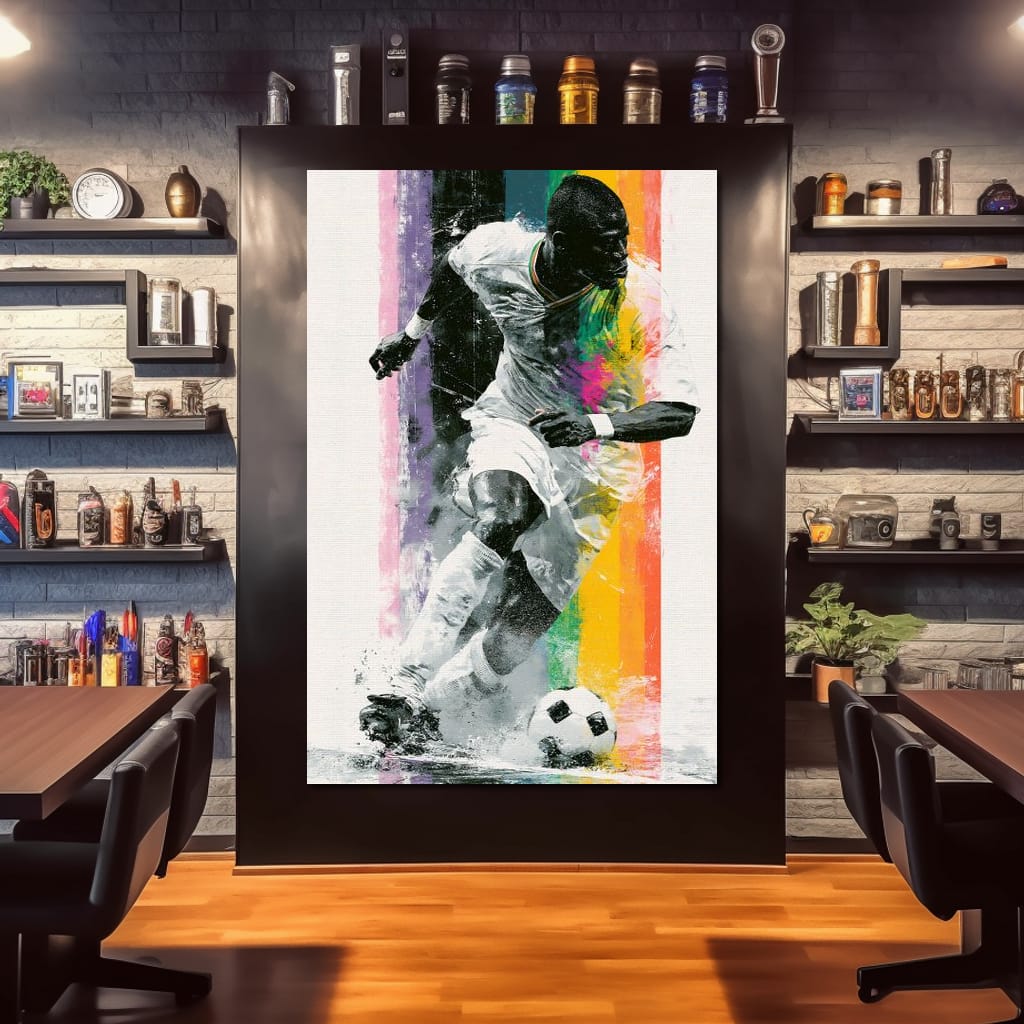 Victory Through The Vibrant Pitch Canvas Wall Art