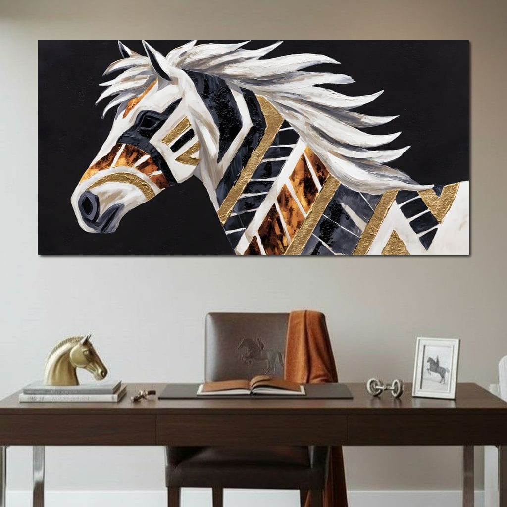 Majestic Mane in Motion Canvas Wall Art