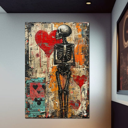 Romantic Skeleton 1 Canvas Wall Art