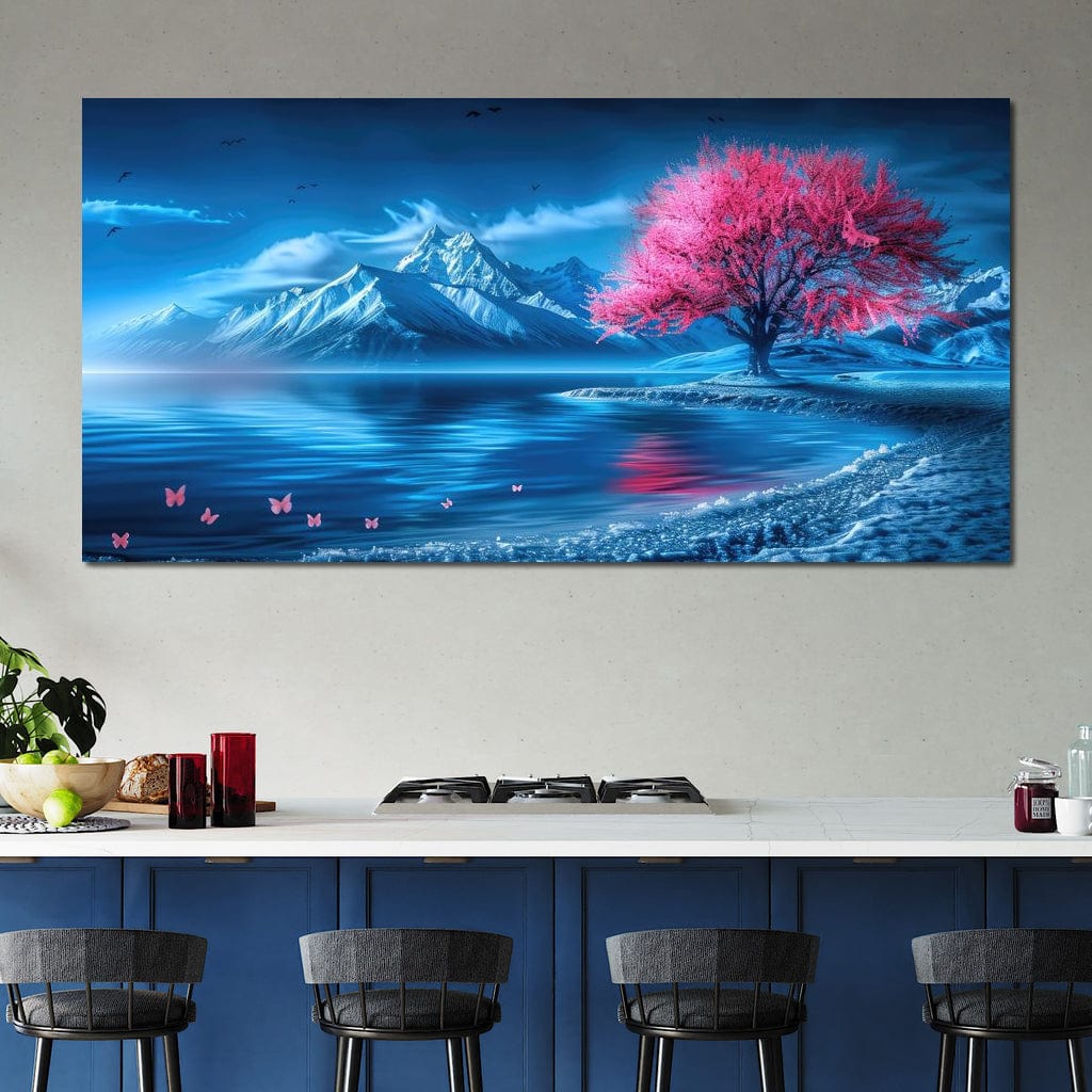 Arctic Sakura Bloom Canvas Wall Art