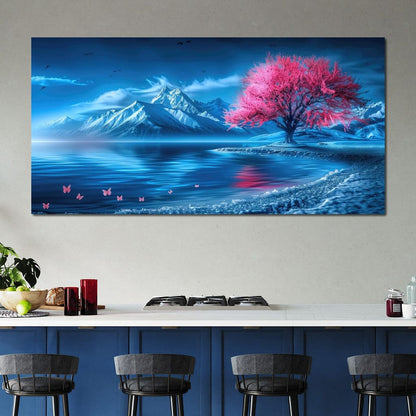 Arctic Sakura Bloom Canvas Wall Art