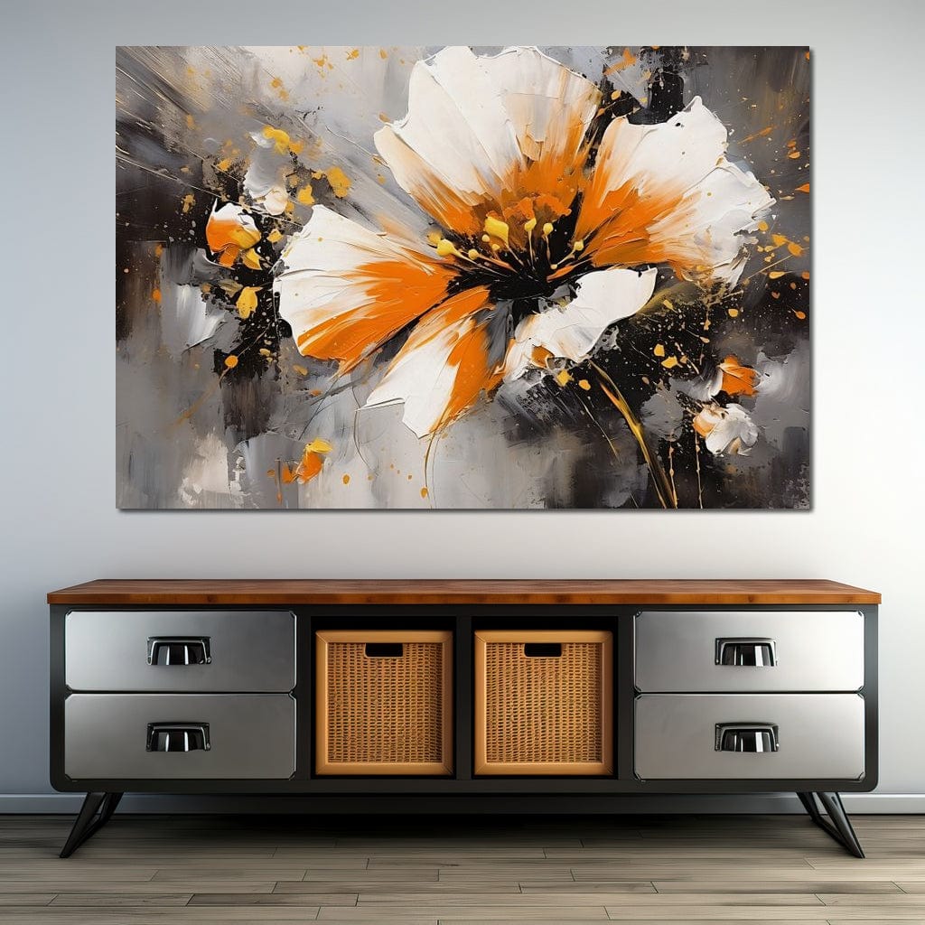 Radiant Floral Tempest Canvas Wall Art