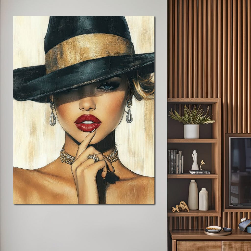 Timeless Allure Portrait Muse Canvas Wall Art