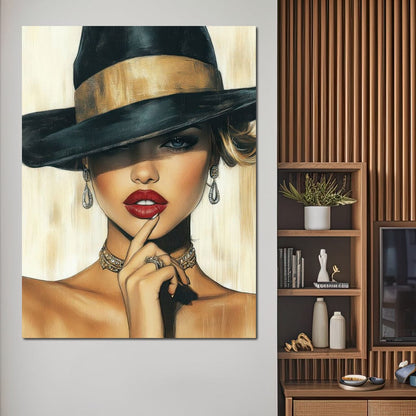 Timeless Allure Portrait Muse Canvas Wall Art