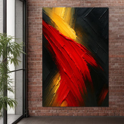Fiery Fusion of Passion Canvas Wall Art