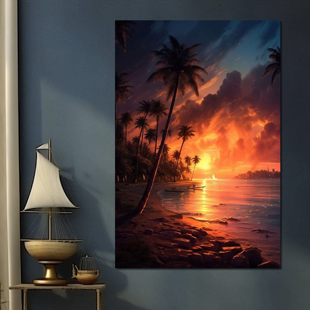 Breathtaking Sunset in California Canvas Wall Art