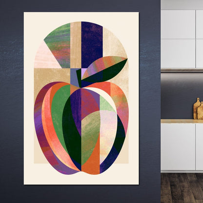Geometric Harvest Of Orchard Geometry Canvas Wall Art