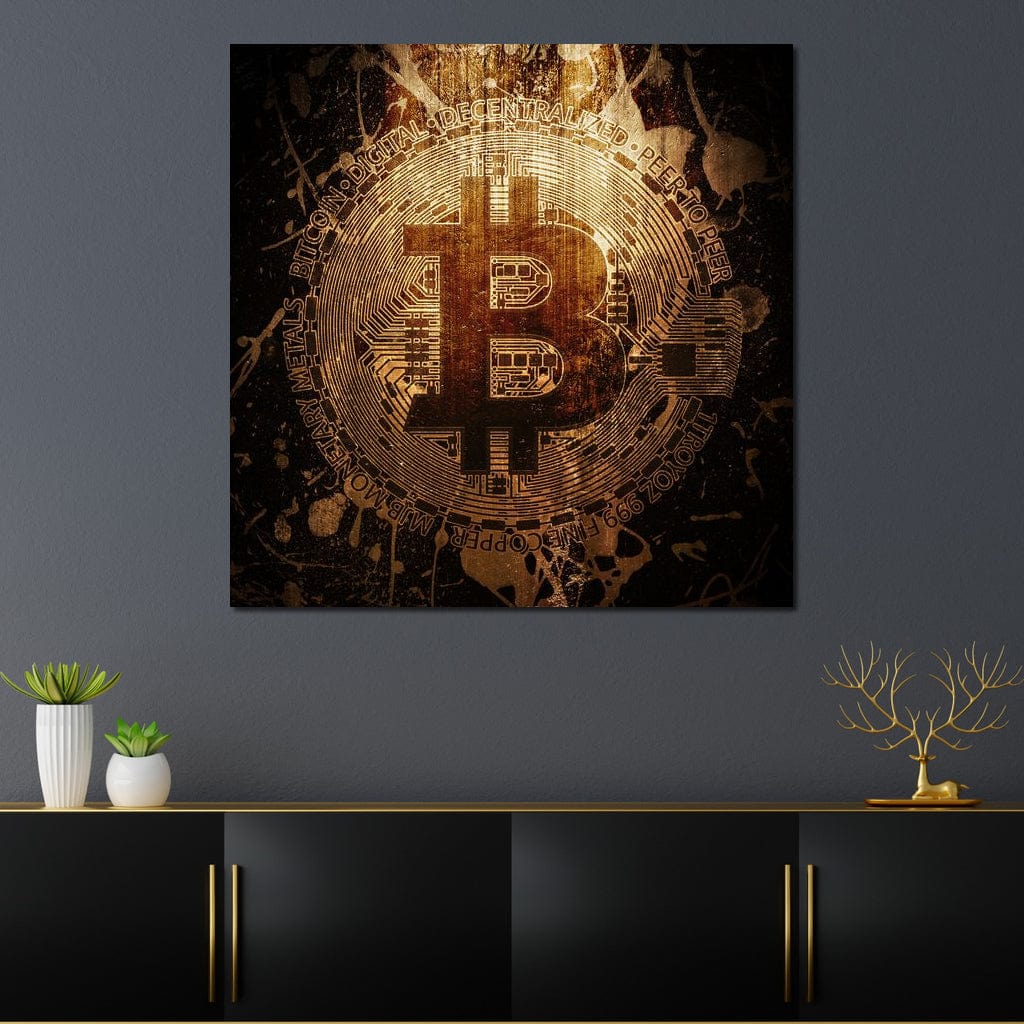 Crypto Art Bitcoin 08 Canvas Wall Art