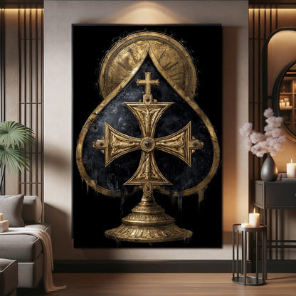 Gilded Faith Of The Spades Canvas Wall Art