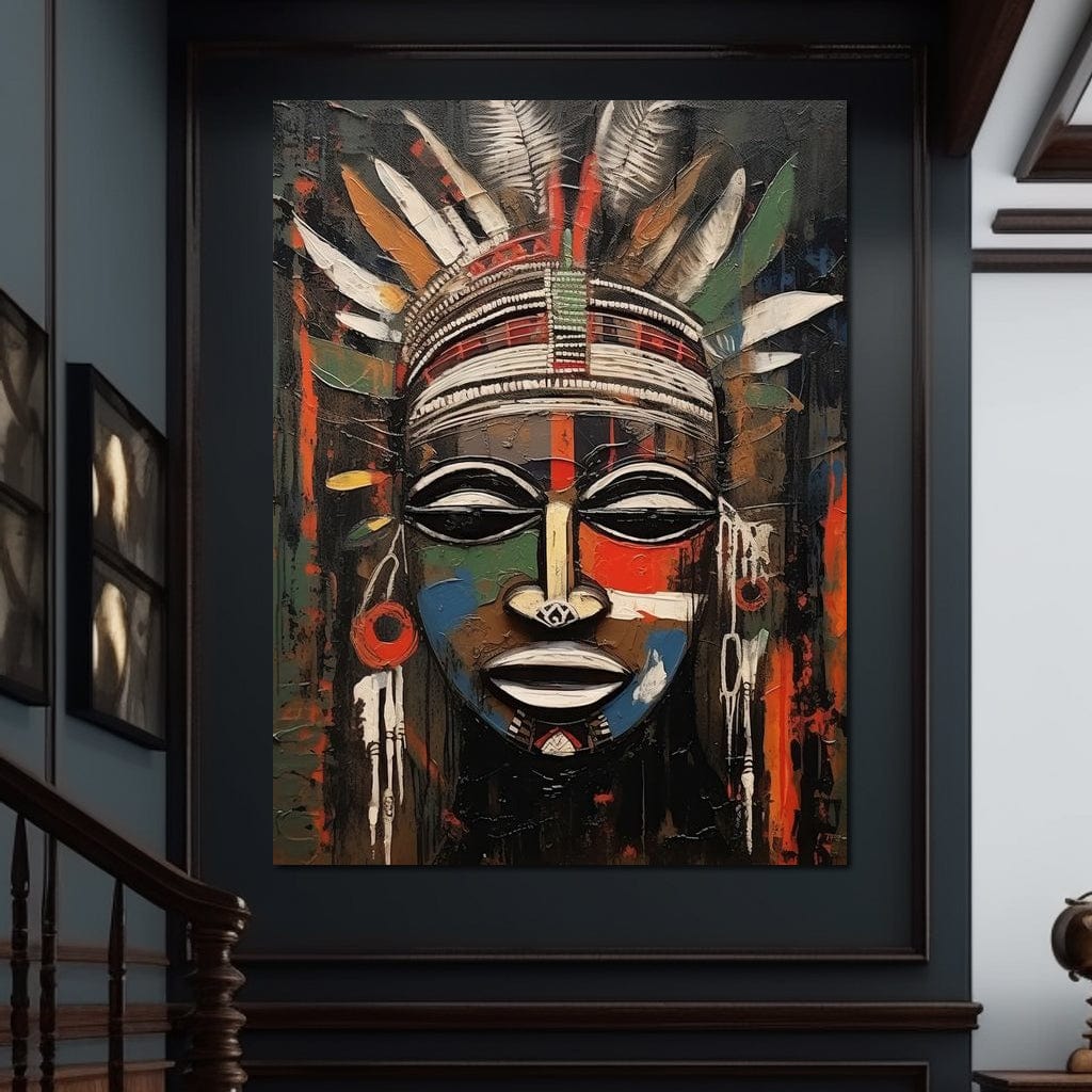 Tribal Mask 14 Canvas Wall Art