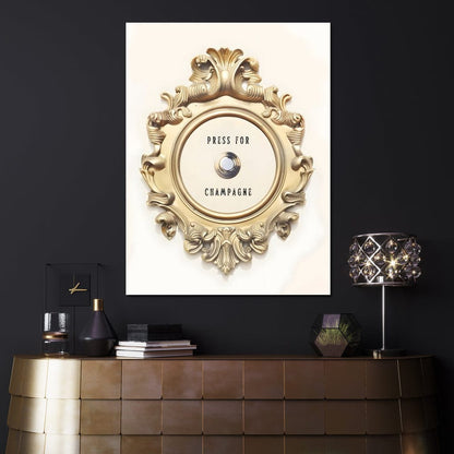 Press for Champagne Canvas Wall Art