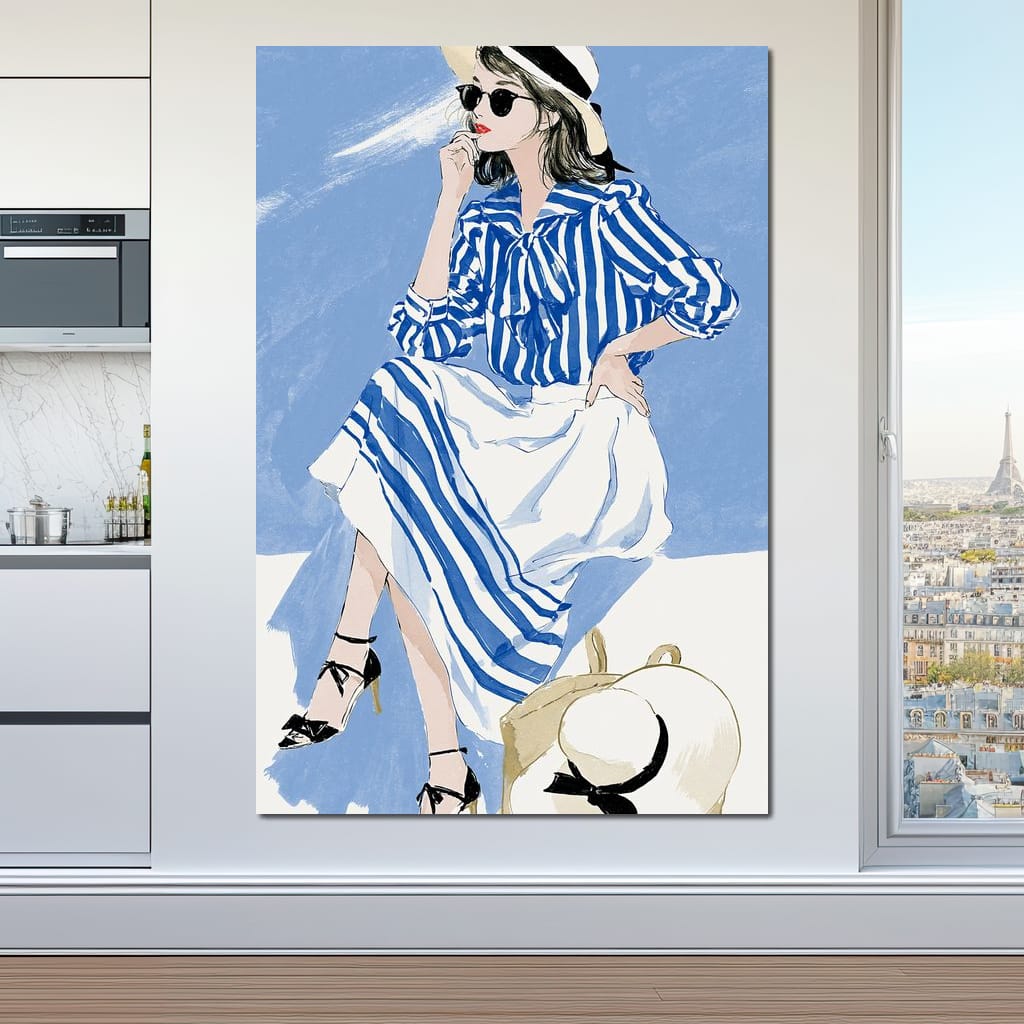 Clear Blue Sky Vacation Canvas Wall Art
