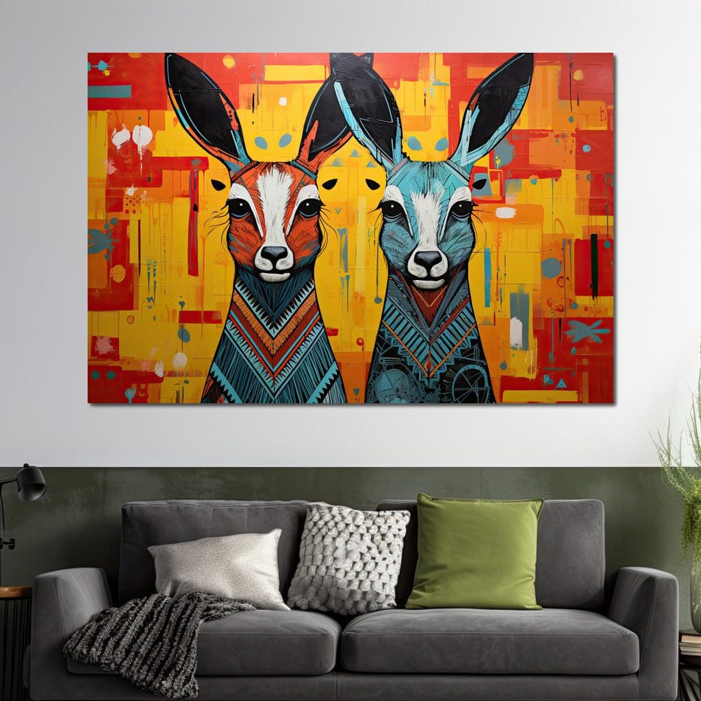 Tribal Spirits of the Wild Canvas Wall Art