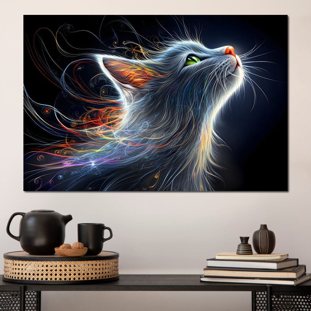 Whiskers of Celestial Flame Canvas Wall Art