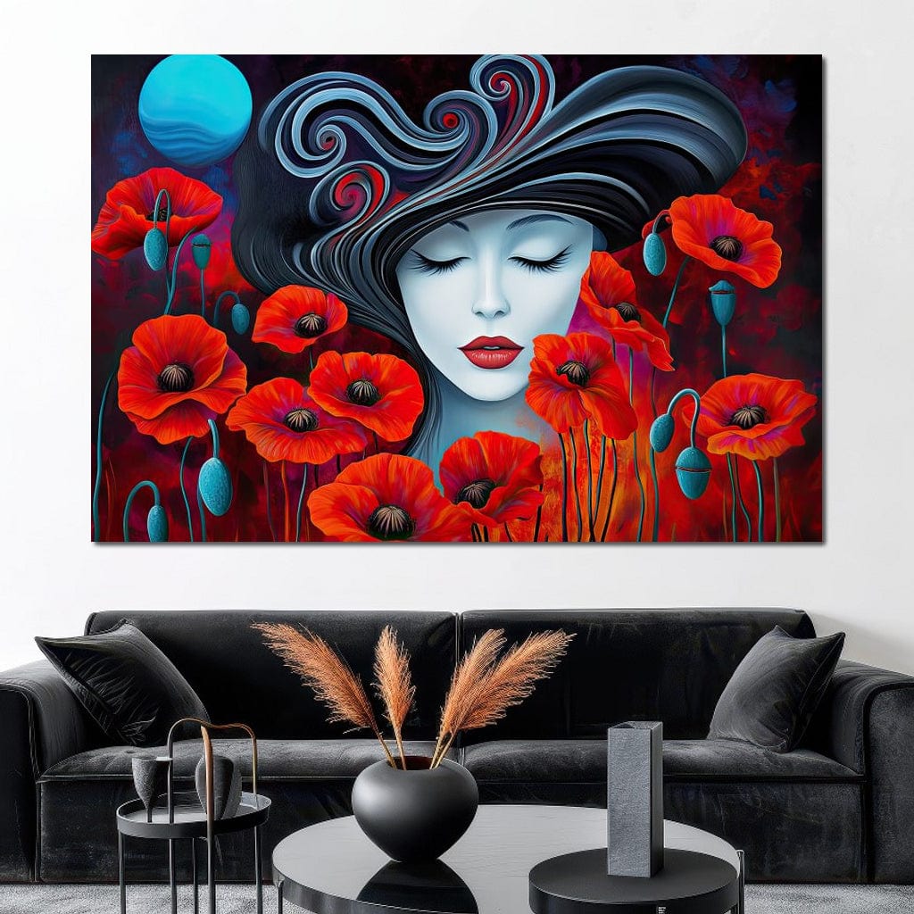 The Poppy Queen’s Dream Canvas Wall Art