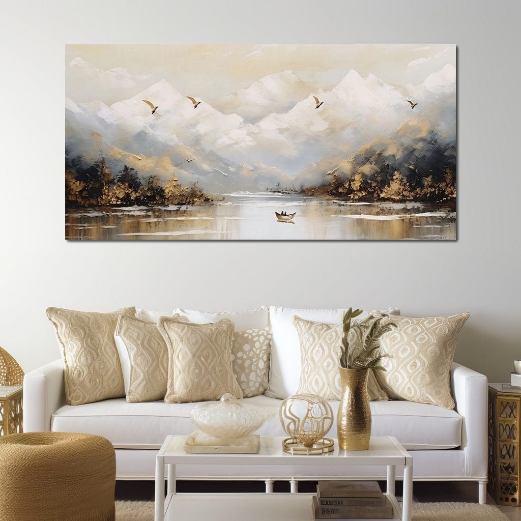 Tranquil Alpine Morning Voyage Canvas Wall Art