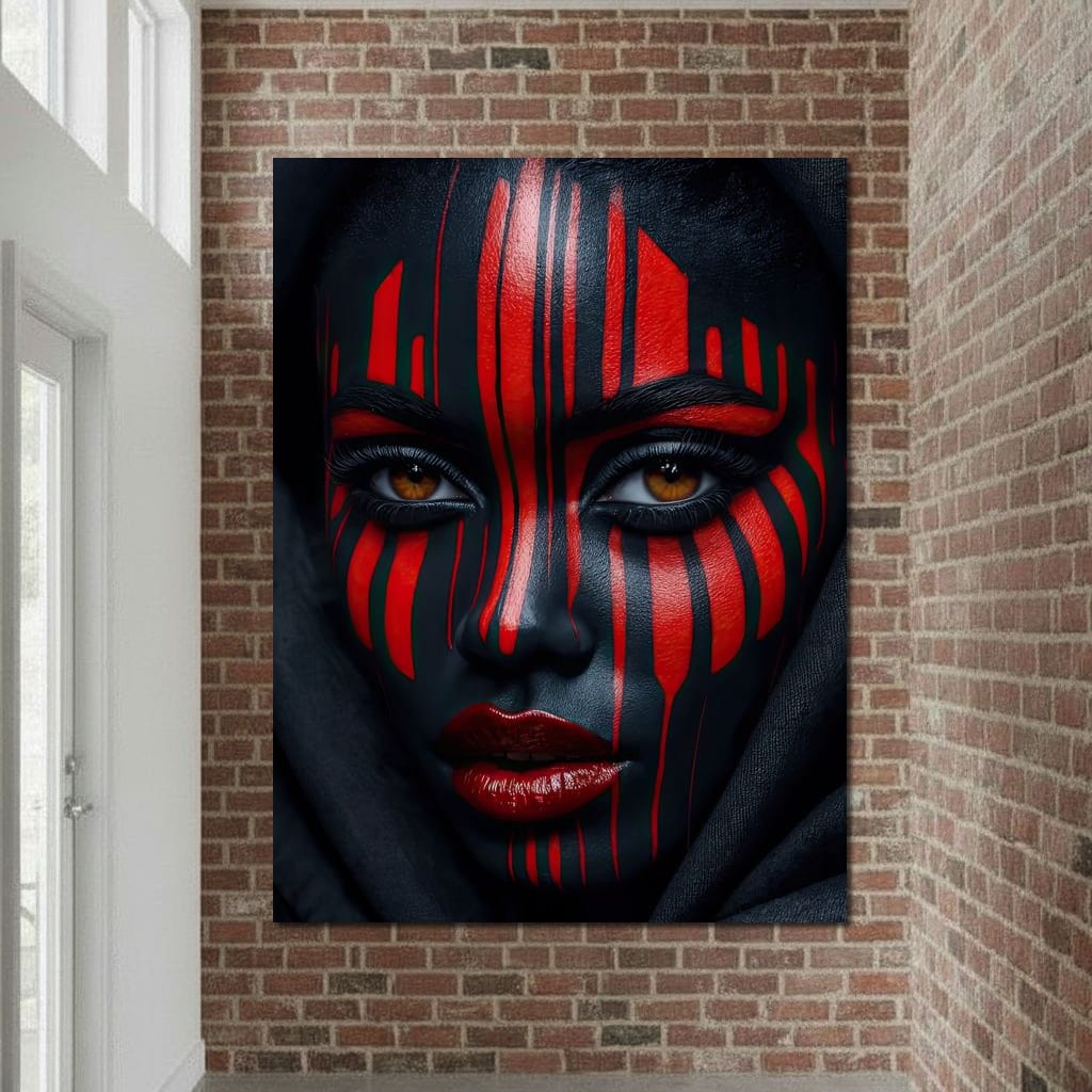 Scarlet Ritual Canvas Wall Art