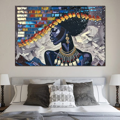 Starry Night Silhouette Canvas Wall Art